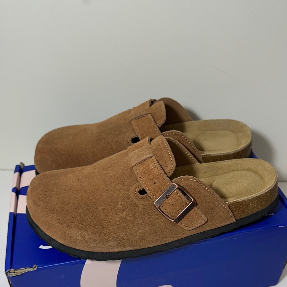 Leather Brown Clogs